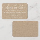 Het eenvoudige Manuscript van Rustic Kraft verande Visitekaartje (Voorkant / Achterkant)