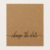Het eenvoudige Manuscript van Rustic Kraft verande Visitekaartje (Buitenkant ongevouwen)