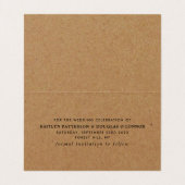 Het eenvoudige Manuscript van Rustic Kraft verande Visitekaartje (Binnenkant ongevouwen)