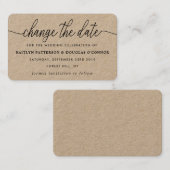 Het eenvoudige Manuscript van Rustic Kraft verande Visitekaartje (Voorkant / Achterkant)