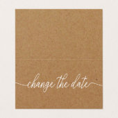 Het eenvoudige Manuscript van Rustic Kraft verande Visitekaartje (Buitenkant ongevouwen)