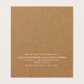 Het eenvoudige Manuscript van Rustic Kraft verande Visitekaartje (Binnenkant ongevouwen)