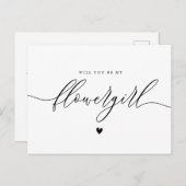 het eenvoudige manuscript zal u mijn bloemenmeisje briefkaart (Voorkant / Achterkant)