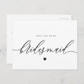 het eenvoudige manuscript zal u mijn bruidskaart z briefkaart (Voorkant / Achterkant)