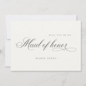 Het eenvoudige Manuscript zal u mijn Maid van Eer  Bedankkaart (Voorkant)