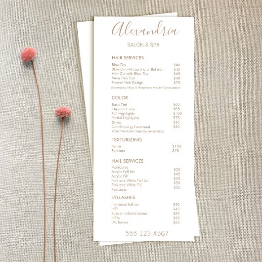 Het eenvoudige Menu van de Dienst van de Lijst van