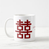 Het eenvoudige Minimalistische Dubbele Chinese Koffiemok (Links)