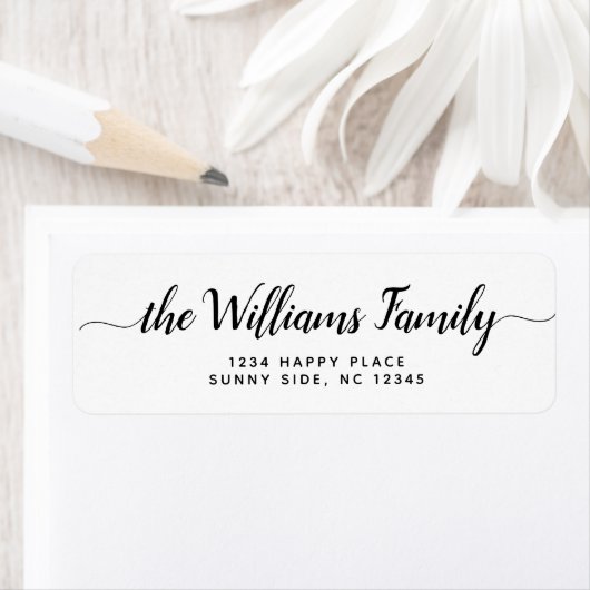 Het eenvoudige Moderne Adres van de Terugkeer van  Etiket (Insitu)