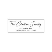 Het eenvoudige Moderne Adres van de Terugkeer van  Zelfinktende Stempel (Design)