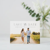 Het eenvoudige Moderne Band van de Foto sparen het Briefkaart (Staand voorkant)