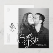 Het eenvoudige Moderne Manuscript sparen het Brief Aankondigingskaart (Voorkant / Achterkant)