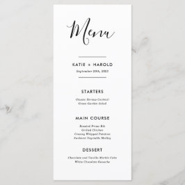 Het eenvoudige Moderne Minimalistische Menu van he