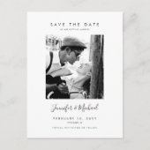 Het eenvoudige Moderne ontwerp van de Foto sparen  Uitnodiging Briefkaart (Voorkant)