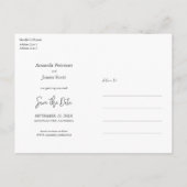 Het eenvoudige Moderne Verloving van de Foto spare Uitnodiging Briefkaart (Achterkant)