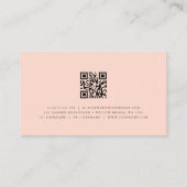 Het eenvoudige Visitekaartje van Bloemen met QR co (Achterkant)