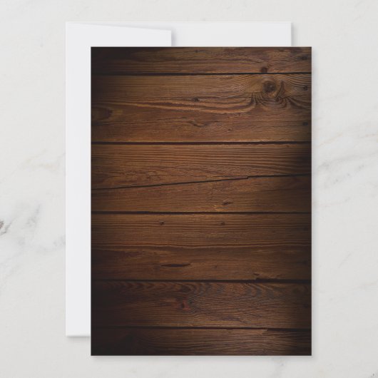 Het eenvoudige Vrijgezellenfeest van Rustige Hout Kaart (Achterkant)