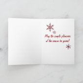 Het eenvoudige Wenskaart van Genoegens Feestdagen Kaart (Binnen)