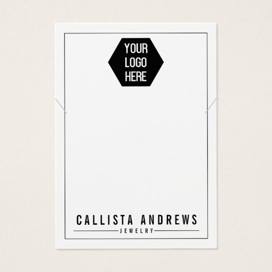 Het eenvoudige Wit voegt Uw Kaart van de Vertoning (Voorkant)