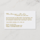 Het eenvoudige Witte & Gouden Effect van de Folie Visitekaartje (Achterkant)