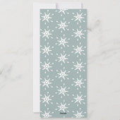 Het eenvoudige Witte Snowflakes Weddenschap Menu (Achterkant)