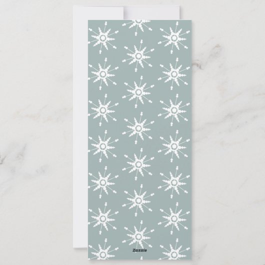 Het eenvoudige Witte Snowflakes Weddenschap Menu (Achterkant)