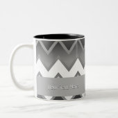 Het eenvoudige ZigZag-Monochroom Tweekleurige Koffiemok (Links)