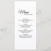 Het eenvoudige Zwarte en Witte Menu van de Ruwswed (Voorkant)