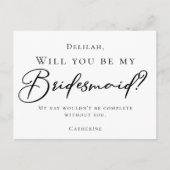 Het eenvoudige zwarte manuscript van Chic zal u Mi Briefkaart (Voorkant)