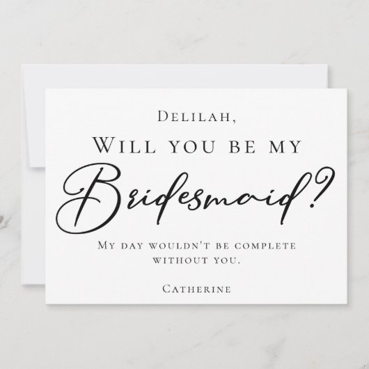 Het eenvoudige zwarte manuscript van Chic zal u Mi Kaart (Voorkant)