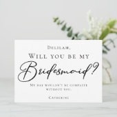 Het eenvoudige zwarte manuscript van Chic zal u Mi Kaart (Staand voorkant)