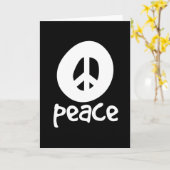 Het eenvoudige Zwarte Teken van de Vrede Kaart (Gele Bloem)