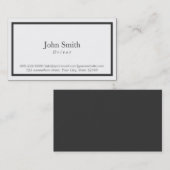 Het eenvoudige Zwarte Visitekaartje van de (Voorkant / Achterkant)
