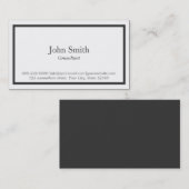Het eenvoudige Zwarte Visitekaartje van de (Voorkant / Achterkant)