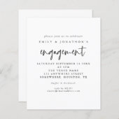 Het Eenvoudige Zwarte Witte Verloving van het Manu (Voorkant / Achterkant)