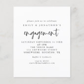 Het Eenvoudige Zwarte Witte Verloving van het Manu (Voorkant)