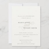 Het eenvoudige Zwarte Witte Verloving van het Manu Bedankkaart (Voorkant)