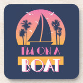 Het eenzame eiland - ik ben op een boot bier onderzetter (Voorkant)