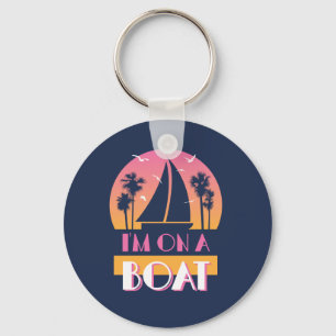 Het eenzame eiland - ik ben op een boot sleutelhanger