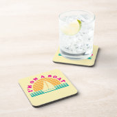 Het eenzame eiland op een boot drankjes onderzetter (Rechterzijde)