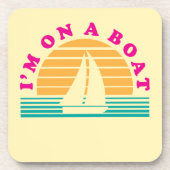 Het eenzame eiland op een boot drankjes onderzetter (Voorkant)