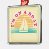 Het eenzame eiland op een boot metalen ornament (Links)