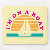 Het eenzame eiland op een boot muismat (Voorkant)