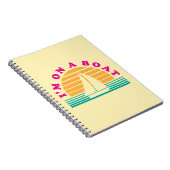 Het eenzame eiland op een boot notitieboek (Rechterzijde)