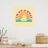 Het eenzame eiland op een boot poster (Keuken)