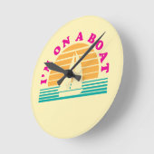 Het eenzame eiland op een boot ronde klok (Hoek)