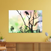 Het eenzame Krow Wrapped Canvas (Insitu (Woonkamer))