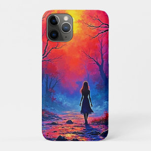 Het eenzame ontwerp van Magical Forest Girl Case-Mate iPhone Case