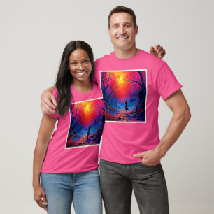 Het eenzame ontwerp van Magical Forest Girl T-shirt