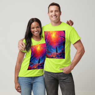 Het eenzame ontwerp van Magical Forest Girl T-shirt