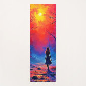 Het eenzame ontwerp van Magical Forest Girl Yogamat (Voorkant)